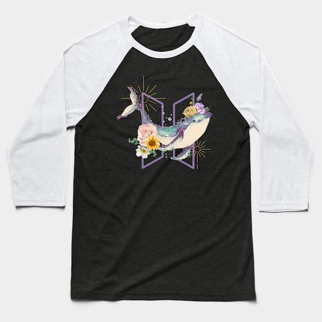 BTS: Whalien - We are Bulletproof Baseball T-Shirt by Heawonshop